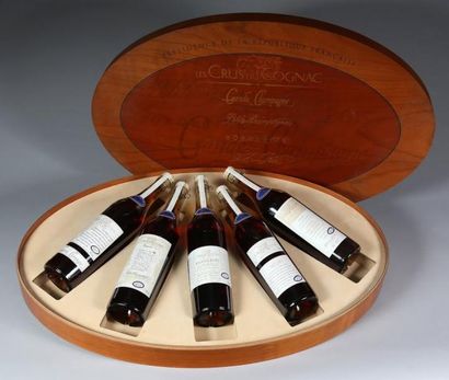 Cognac 1 Coffret de COGNAC L & L COFFRET BOIS DE 5 FLACONS DE 70CL «ASSORTIMENT DES...