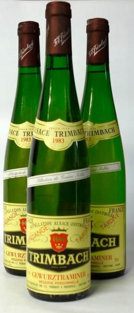 Vins d?Alsace 3 Bouteilles GEWURZTRAMINER « VENDANGE TARDIVE » SÉLECTION DES GRAINS...