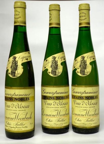 Vins d?Alsace 3 Bouteilles GEWURZTRAMINER « GRAINS NOBLES » CLOS DES CAPUCINS DOMAINE...