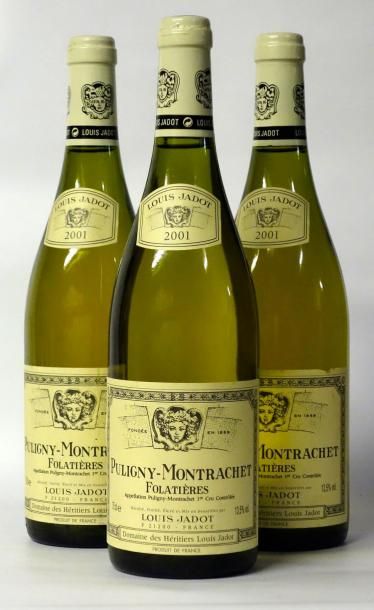 VINS BLANCS DE BOURGOGNE 3 Bouteilles PULIGNY MONTRACHET 1er CRU « LES FOLATIÈRES...