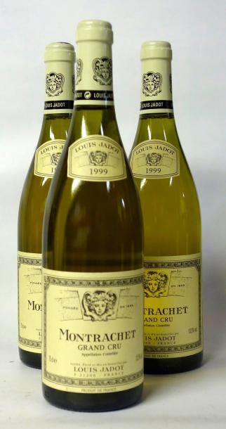 VINS BLANCS DE BOURGOGNE 3 Bouteilles MONTRACHET GRAND CRU L. JADOT 1999