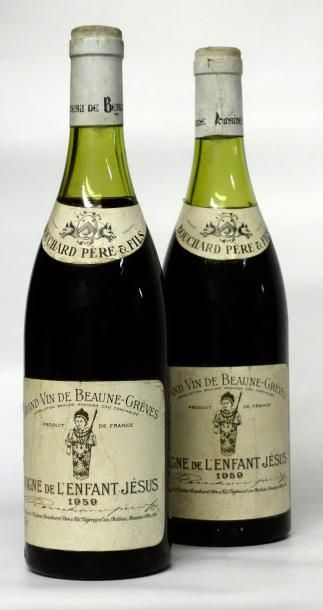 VINS ROUGES DE BOURGOGNE 2 Bouteilles BEAUNE GRÈVES « VIGNE DE L?ENFANT JESUS » BOUCHARD...