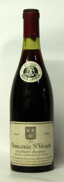 VINS ROUGES DE BOURGOGNE 1 Bouteille ROMANÉE St. VIVANT « LES 4 JOURNAUX » L. LATOUR...