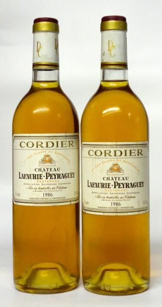 VINS BLANCS DE BORDEAUX 2 Bouteilles CHÂTEAU LAFAURIE PEYRAGUEY 1er CRU CLASSÉ SAUTERNES...