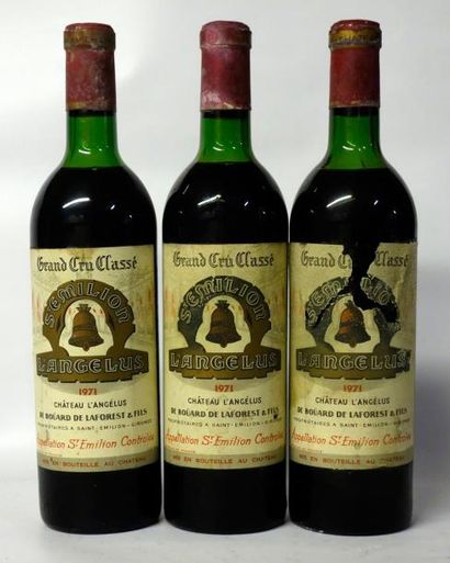 VINS ROUGES DE BORDEAUX 3 Bouteilles CHÂTEAU L?ANGELUS GRAND CRU CLASSÉ St ÉMILION...