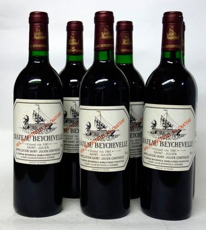 VINS ROUGES DE BORDEAUX 6 Bouteilles CHÂTEAU BEYCHEVELLE 4éme CRU CLASSÉ St. JULIEN...