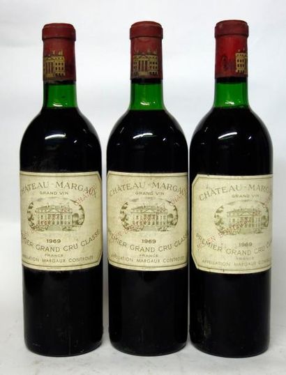 VINS ROUGES DE BORDEAUX 3 Bouteilles CHÂTEAU MARGAUX 1er GRAND CRU CLASSÉ MARGAUX...