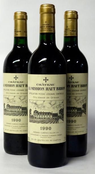 VINS ROUGES DE BORDEAUX 3 Bouteilles CHÂTEAU LA MISSION HAUT BRION 1er CRU CLASSÉ...