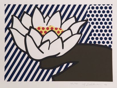 ROY LICHTENSTEIN. (1923-1997). Water lily, 1993. Sérigraphie en couleurs, épreuve...