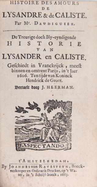 DAUDIGUIER Histoire des amours de Lysandre et de Caliste / Histoire Van Lysander...