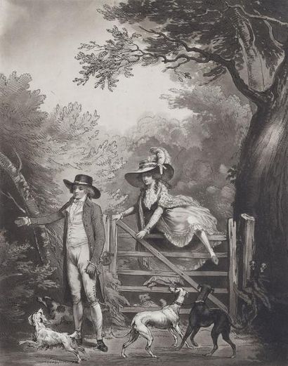 Francis JUKES (1747-1812) «Matrimony «et «Courtship» Deux aquatintes formant pendant...