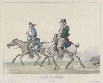Philibert-Louis DEBUCOURT (1755- 1832), d'après Carle VERNET «Route de Poissy» et...