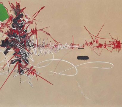 Georges MATHIEU (1921-2012) «SETHON», 1967 Huile sur toile signée et datée en bas...