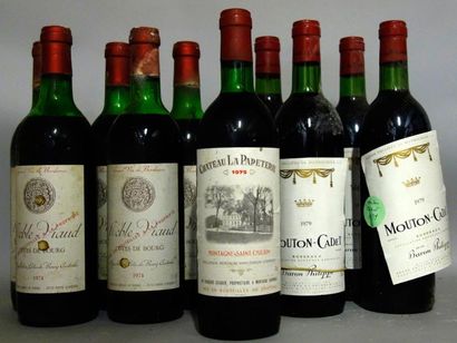 null 10 Bouteilles BORDEAUX DIVERS 1 CHÂTEAU LA PAPETERIE MONTAGNE-ST EMILION 1975;...