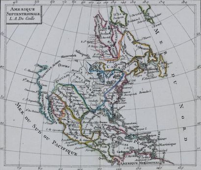 null [VOYAGES] [ATLAS] Ensemble de 3 atlas du XVIIIe siècle, petits in-12 (env. 12x8...