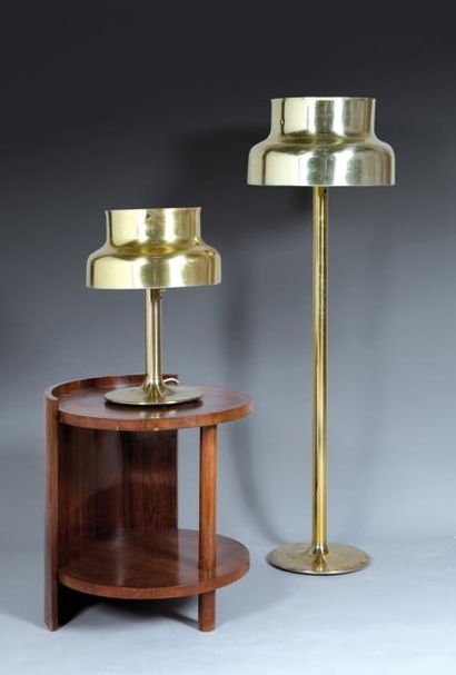 ANDERS PEHRSON (1912-1982) Lampadaire et lampe modèle " Bumling " à base, fût et...