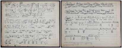 BOULEZ (Pierre) " 12 Notations " pour piano. Manuscrit musical autographe signé ("...