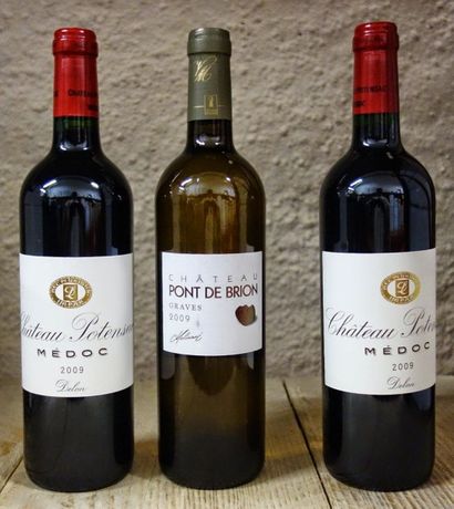 null 3 Bouteilles Coffret Vins de Bordeaux :

-2 Château Potensac - Haut Medoc 2009...