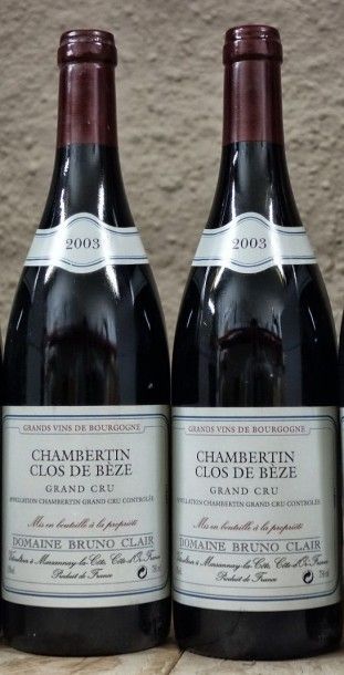 2 Bouteilles Chambertin Clos de Beze 2003...