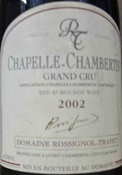 null 10 Bouteilles Chapelle Chambertin 2002 Rossignol Trapet