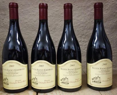 null 4 Bouteilles Nuits St. Georges «La Richemone» Cuvée Ultra 2003 Perrot Minot
