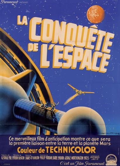 null LA CONQUÊTE DE L'ESPACE / CONQUEST OF SPACE Film de Byron Haskin (1955). Affiche...