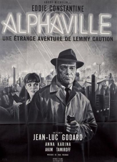 ALPHAVILLE Film de Jean-Luc Godard (1965)....