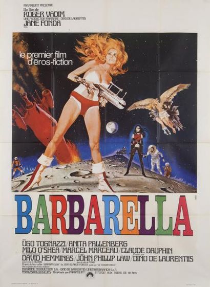 null BARBARELLA Film de Roger Vadim (1968). Affiche de Robert MCGINNIS (160x120 cm)....