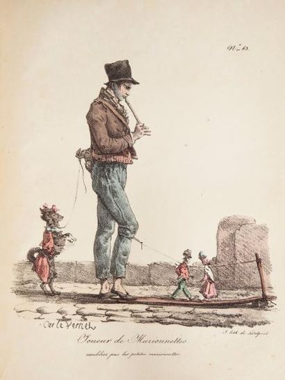 Vernet (Carle) [Cris de Paris, dessinés d'après nature]. Paris, Delpech, [vers 1820]....