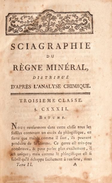 BERGMAN (Torbern) Manuel du minéralogiste, ou Sciagraphie du règne minéral, distribuée...
