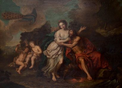 Ecole FRANCAISE du XVIIIe siècle, suiveur d'Antoine COYPEL Jupiter et Junon sur le...