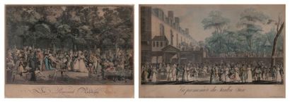 PHILIBERT-LOUIS DEBUCOURT (1755-1832) Promenade de la gallerie du Palais Royal et...