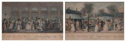 PHILIBERT-LOUIS DEBUCOURT (1755-1832) La promenade publique et La promenade du jardin...