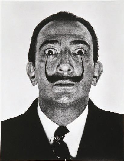 PHILIPPE HALSMAN (1906-1979). Salvador Dali, Dali's mustache. Tirage argentique postérieur...
