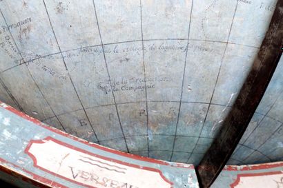 null GLOBE TERRESTRE. Entre 1741 et 1746, H. tot. 125 cm. Diam. 63 cm environ. 
(Socle...