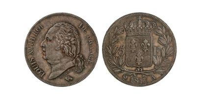 IDEM-5 francs buste nu, 1817 Paris. G 614....