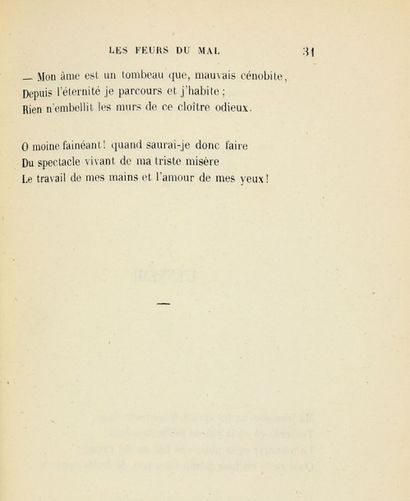 null [Édition Originale des Fleurs du Mal]. BAUDELAIRE (Charles). Les fleurs du mal....