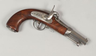 null Pistolet d'officier de Gendarmerie Modèle 1836. Platine marquée Manufacture...