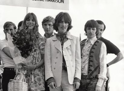 null WONDERWALL Jane Birkin, George Harrison et Ringo Starr pour le film de Joe Massot...