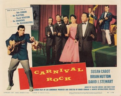 null CARNIVAL ROCK The Platters et Bob Luman dans le film de Roger Corman (1957)....