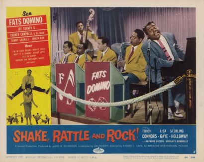 null SHAKE, RATTLE AND ROCK! Fats Domino dans le film d'Edward L. Cahn (1956). Lobby...