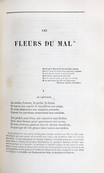null REVUE DES DEUX MONDES - Baudelaire Les fleurs du mal. 1 vol. gd in-8 relié ½...