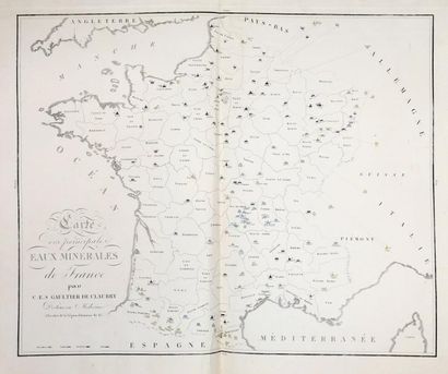 GAULTIER de CLAUBRY (Charles-Emmanuel-Simon) Carte des principales eaux minérales...