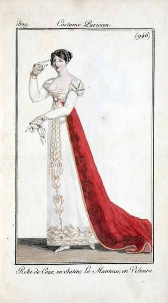 null COSTUME PARISIEN. An XII - An XIII et 1806 à 1813. 10 vol. in-8 reliés ½ maroquin...