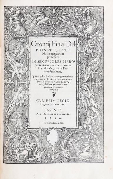 null [MATHEMATIQUES-COSMOGRAPHIE] FINE (Oronce) Orontii finei delphin regii mathematicarum...