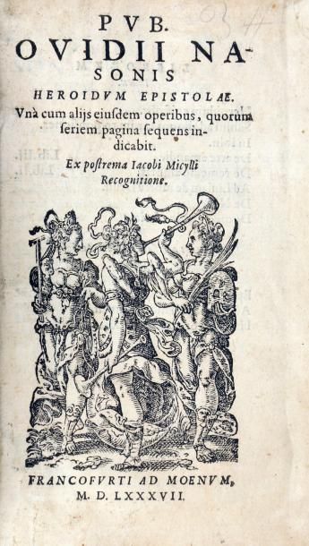 OVIDE Pub Ovidi nasonis sonis heroidum epistolae. 1 vol. gd in-12 de 434 pp. relié...