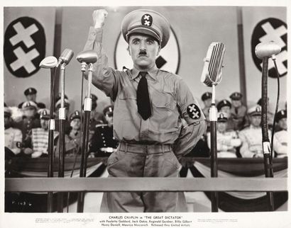 null LE DICTATEUR / THE GREAT DICTATOR Charles Chaplin dans son film (1940). Épreuve...