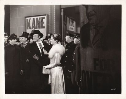  CITIZEN KANE Ruth Warrick, Sonny Bupp et Orson Welles dans son film (1941). Épreuve...