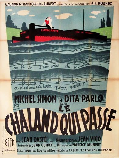 Le Chaland qui passe Jean Vigo , 1934 

Michel Simon, Dita Parlo

Imp. SEG paris

120x160...
