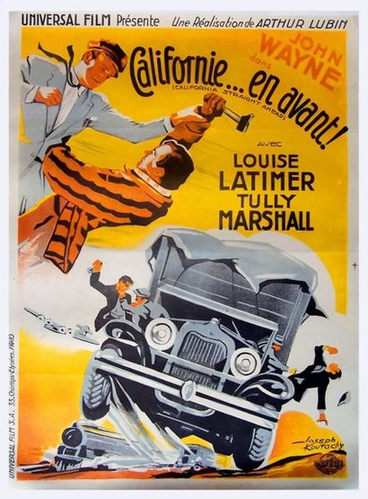 Californie...en avant California straight ahead

Arthur lubin, 1937

John Wayne

60x80...